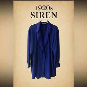 Vintage Victorias Secret 1920’s Siren Purple  Oversized Sleep Shirt 4 Button L